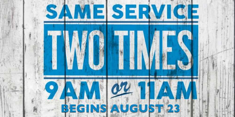 Two service schedule starts August 23