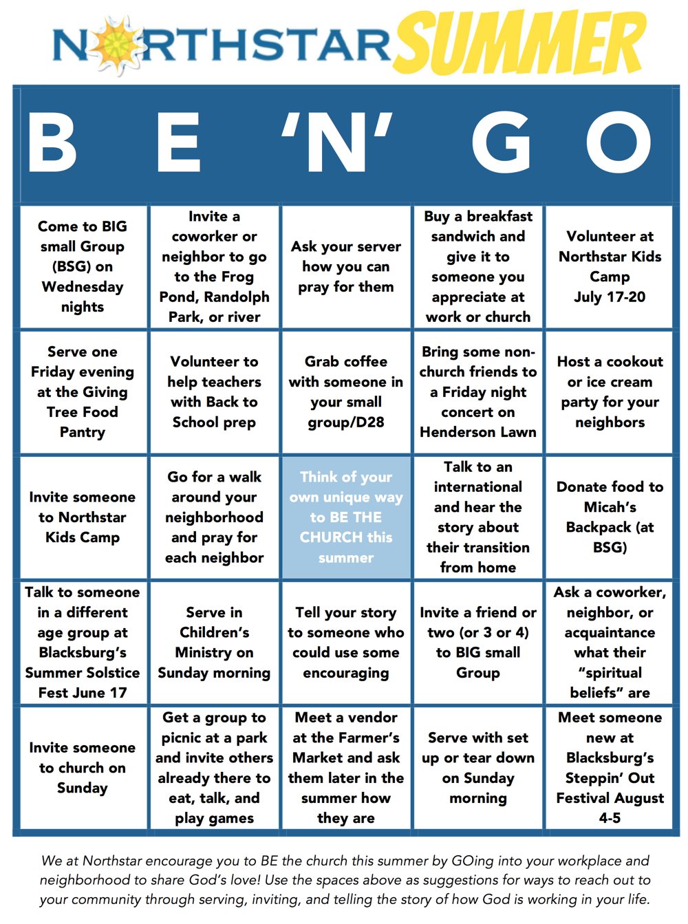 Northstar Summer BE ‘N’ GO